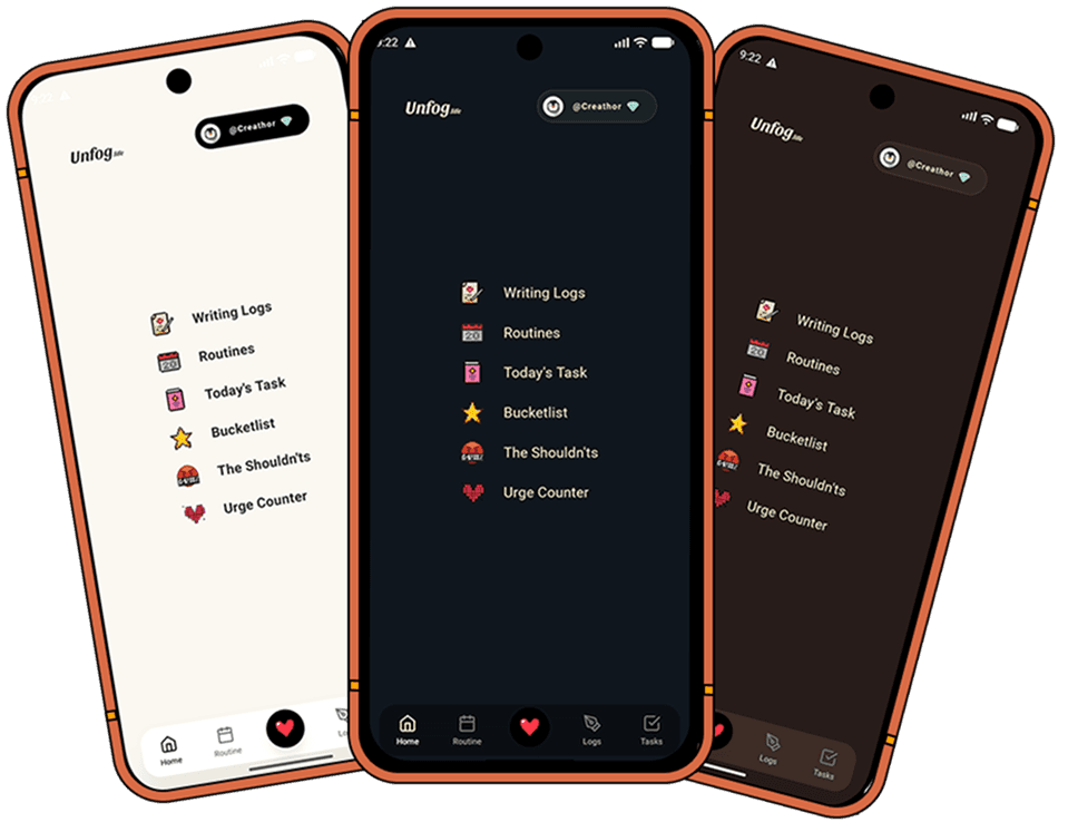 Unfog App Interface